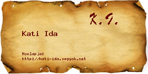 Kati Ida névjegykártya