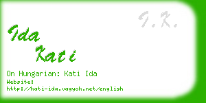 ida kati business card